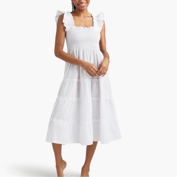 New with tags white Swiss dot Ellie nap dress - Picture 1 of 2